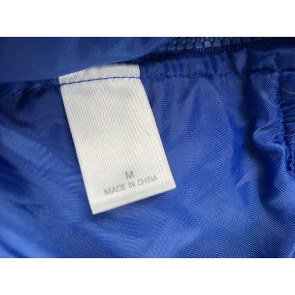 Badger Sport Pullover Windbreaker Lined Jacket Sz M Blue White Rugby Golf - Picture 9 of 10